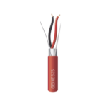 Bobina de 305 Metros de Alambre / 2 x 18 AWG / BLINDADO / Tipo FPLR / Color Rojo / Para Aplicaciones en Sistemas de Detección de Incendio y Sistemas de Evacuación