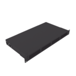 Distribuidor de fibra óptica vacio 19in, Acepta 4 placas Acopladoras de Linkedpro, hasta 24 fibras, 1UR, Incluye charola de empalme