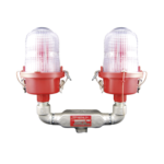 Lámpara de Obstrucción Roja Certificada/ Luz Fija Tipo L-810 Doble LED/ 120 - 240 Vca/ Luz Infraroja