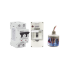 Kit de Centro de Carga Para Corriente Directa, Breaker de hasta  800 Vcc de 20 A con Supresor de Descargas Atmosféricas.